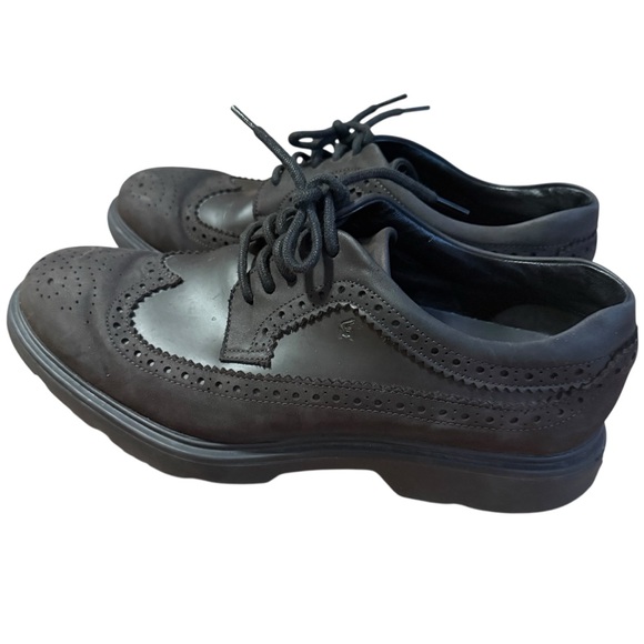 Hogan New Route Brogues in Brown Leather/Suede Size US 7 - Picture 3 of 8